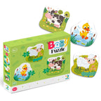 PUZZLE 3 IN 1  - ANIMALUTELE DE LA FERMA (2,3,4 PIESE) - DODO (DO300393) - Libelula Vesela - Jucarii