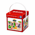 BRIO - SET BLOCURI DIN LEMN CU MODELE COLORATE - BRIO (BRIO30112) - Libelula Vesela - Jucarii