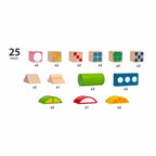 BRIO - SET BLOCURI DIN LEMN CU MODELE COLORATE - BRIO (BRIO30112) - Libelula Vesela - Jucarii