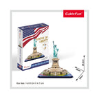 PUZZLE 3D STATUIA LIBERTATII (NIVEL MEDIU 39 PIESE)  - CUBICFUN (CUC080H) - Libelula Vesela - Jucarii