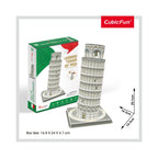 PUZZLE 3D TURNUL DIN PISA (NIVEL MEDIU 27 PIESE)  - CUBICFUN (CUC241H) - Libelula Vesela - Jucarii
