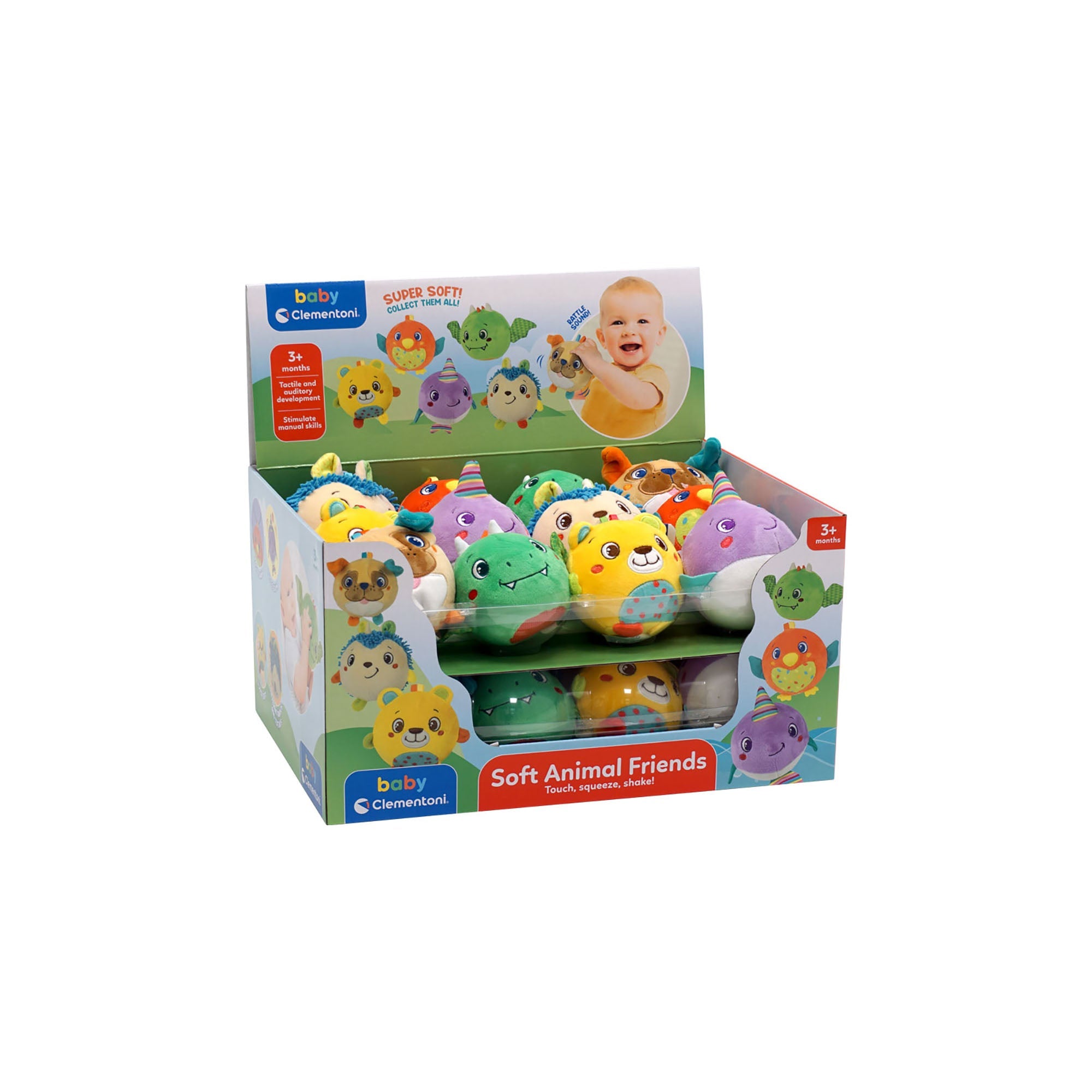 BABY CLEMENTONI - ANIMALUT SOFT DIVERSE MODELE - CLEMENTONI (CL17683) - Libelula Vesela - Jucarii