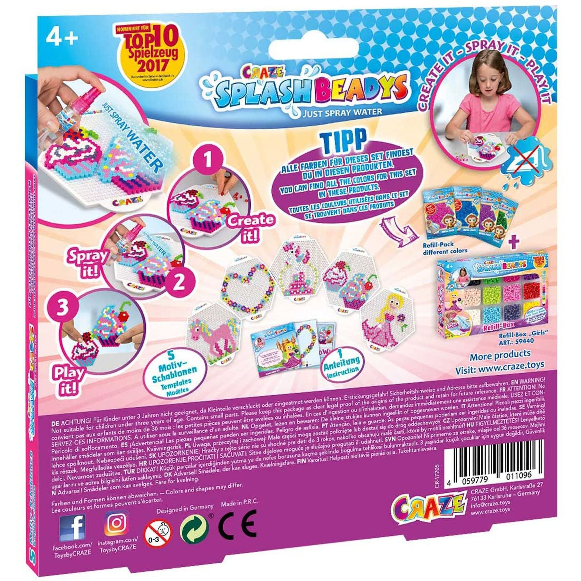 CRAZE - SET CREATIE MARGELE PENTRU FETE - CRAZE (CRZ11096) - Libelula Vesela - Jucarii