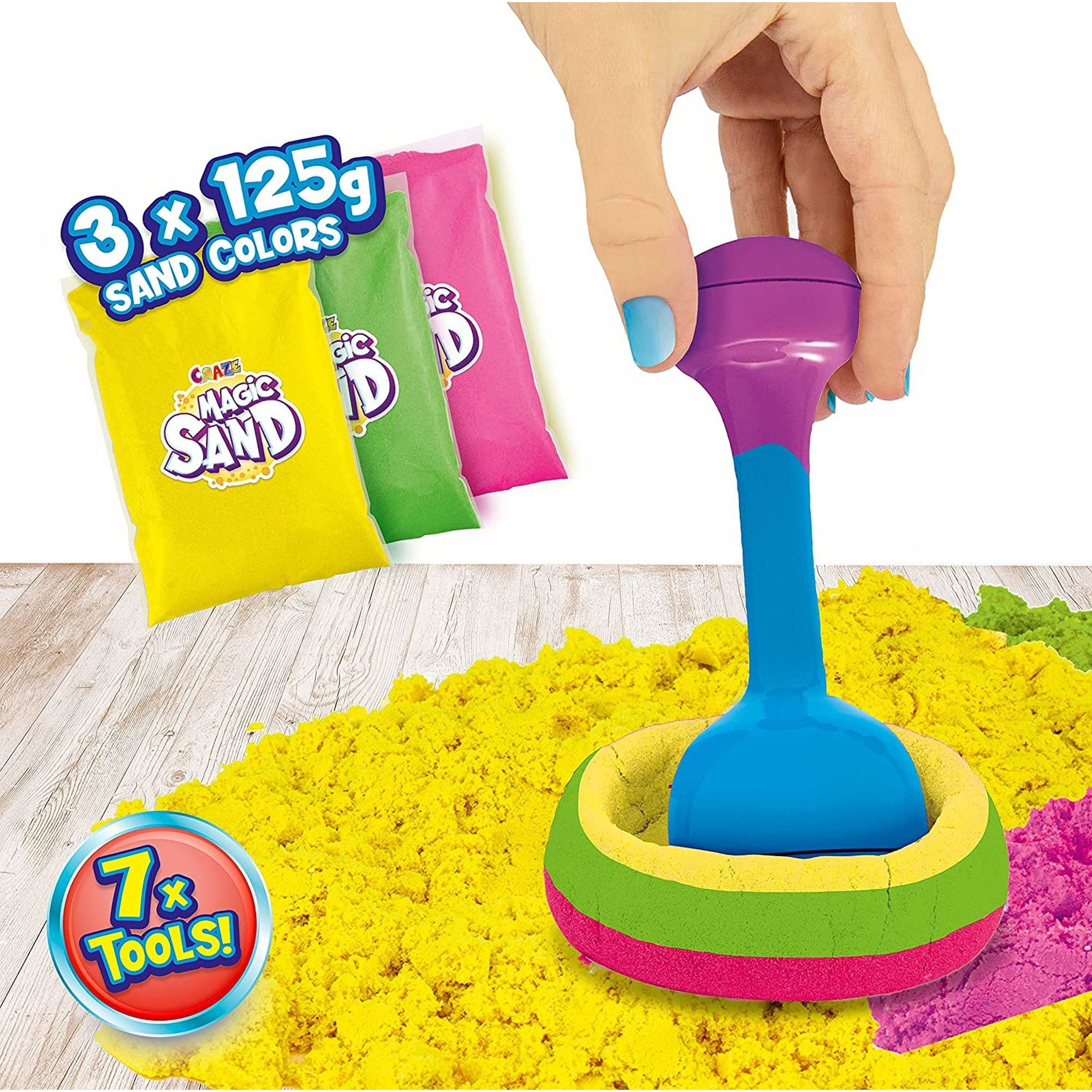 CRAZE - NISIP KINETIC - SET JOACA NEON - CRAZE (CRZ32374) - Libelula Vesela - Jucarii