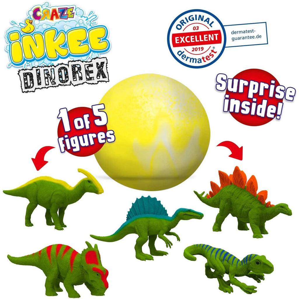 CRAZE - BILA EFERVESCENTA INKEE - CU SURPRIZA DINOZAUR - CRAZE (CRZ35597) - Libelula Vesela - Jucarii