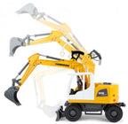 EXCAVATOR PLASTIC BAGR LIEBHERR A918 LITRONIC WORXX CUPA FUNCTIONALA 48 CM PENTRU COPII - LENA (LE04611) - Libelula Vesela - Jucarii