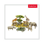 PUZZLE 3D + BROSURA - ANIMALE SALBATICE 69 PIESE - CUBICFUN (CUDS0972H) - Libelula Vesela - Jucarii
