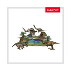 PUZZLE 3D + BROSURA - PARCUL DINOZAURILOR 43 PIESE - CUBICFUN (CUDS0973H) - Libelula Vesela - Jucarii