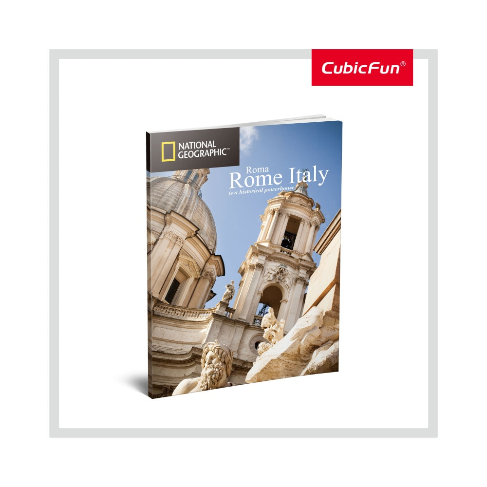 PUZZLE 3D + BROSURA - COLOSSEUM 131 PIESE - CUBICFUN (CUDS0976H) - Libelula Vesela - Jucarii