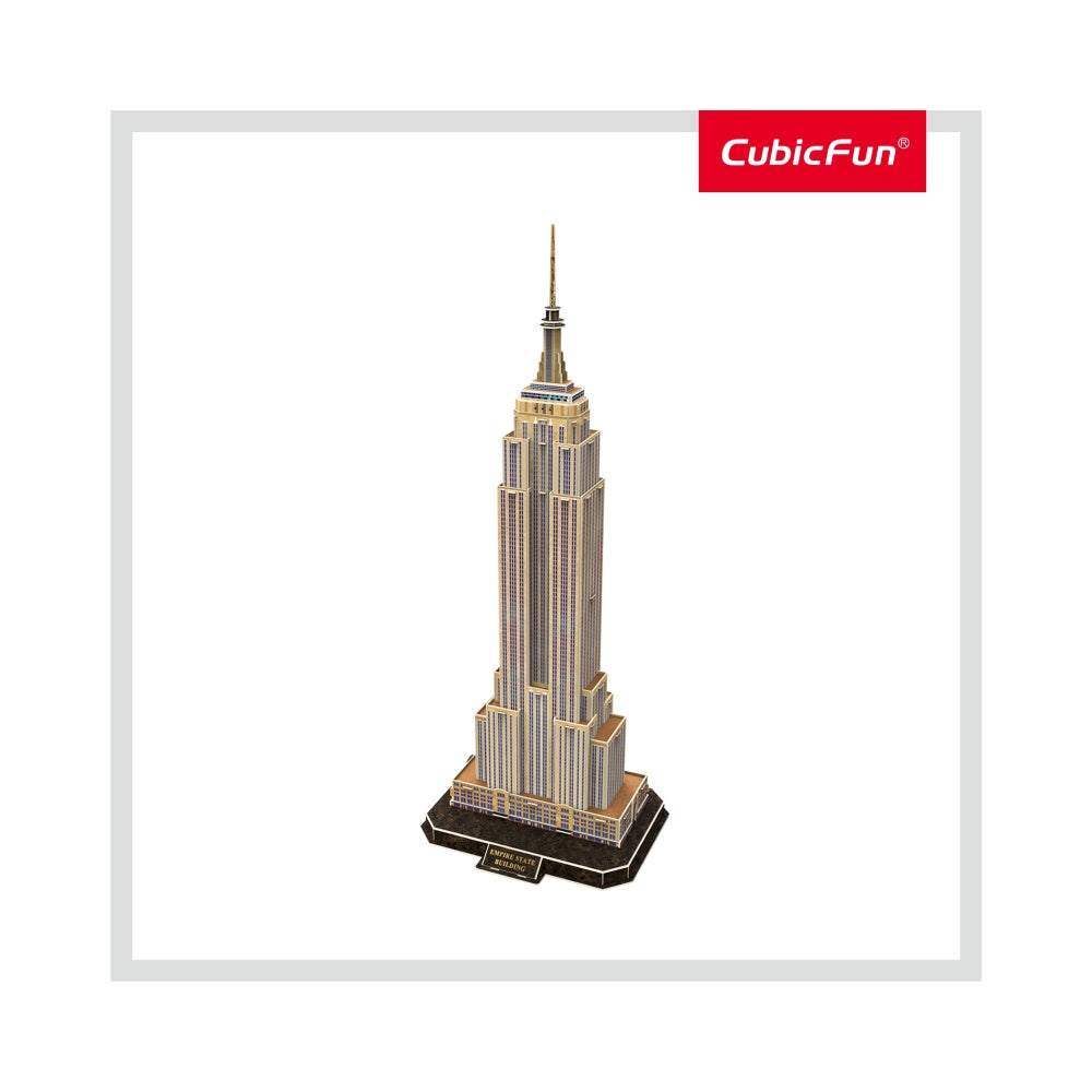 PUZZLE 3D + BROSURA - EMPIRE STATE BUILDING 66 PIESE - CUBICFUN (CUDS0977H) - Libelula Vesela - Jucarii