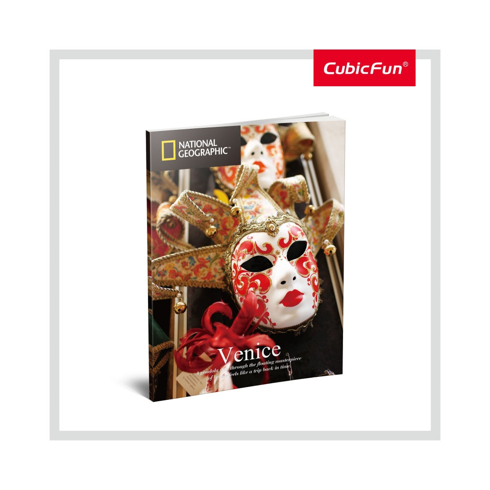 PUZZLE 3D + BROSURA - PIATA SAN MARCO 107 PIESE - CUBICFUN (CUDS0980H) - Libelula Vesela - Jucarii