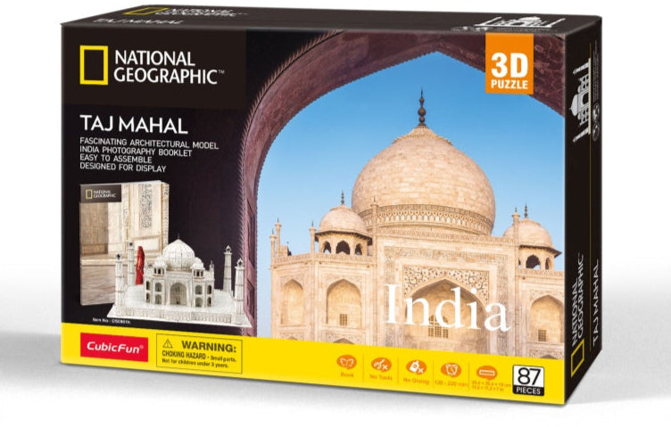 PUZZLE 3D + BROSURA - TAJ MAHAL 87 PIESE - CUBICFUN (CUDS0981H) - Libelula Vesela - Jucarii