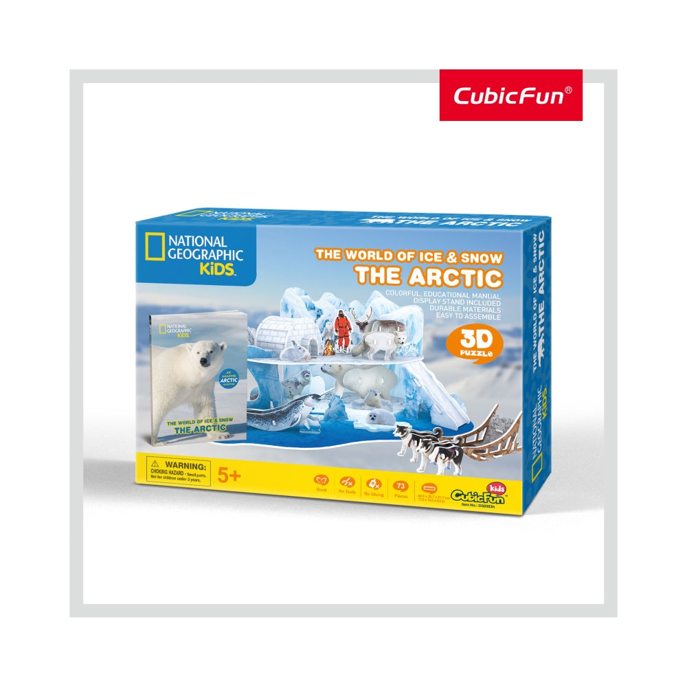 PUZZLE 3D + BROSURA - LUMEA DE GHEATA 73 PIESE - CUBICFUN (CUDS0983H) - Libelula Vesela - Jucarii