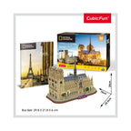 PUZZLE 3D+BROSURA-NOTRE DAME PARIS 128 PIESE - CUBICFUN (CUDS0986H) - Libelula Vesela - Jucarii