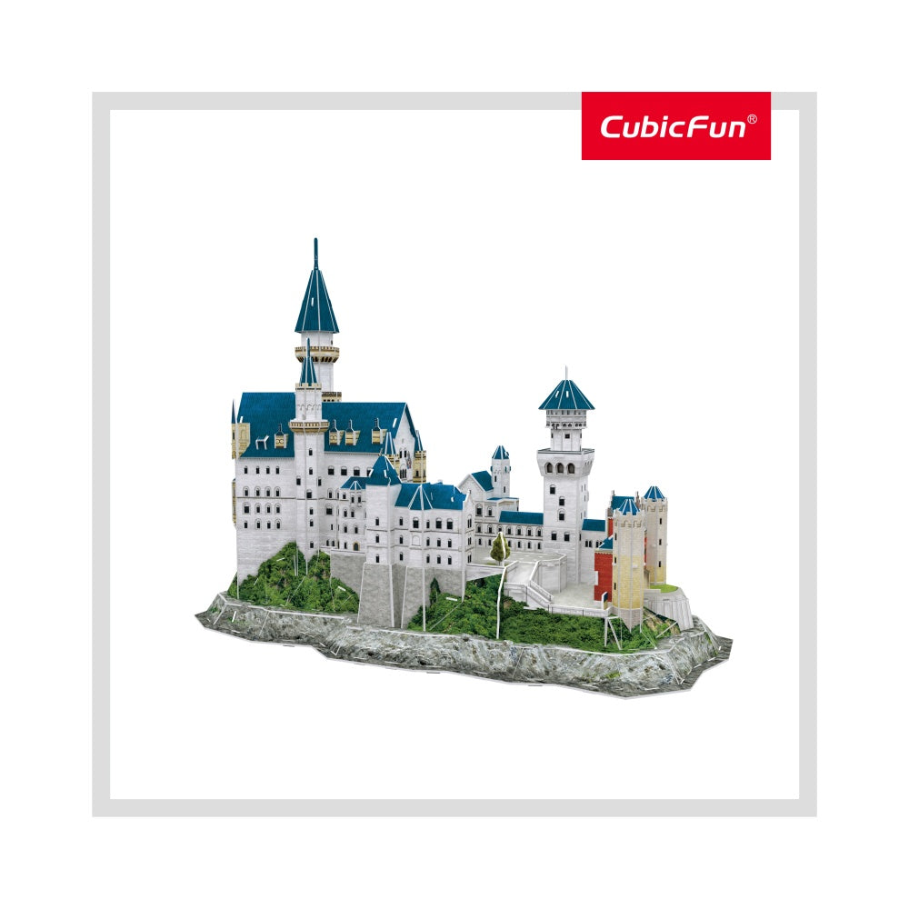 PUZZLE 3D + BROSURA - CASTELUL NEUSCHWANSTEIN 121 PIESE - CUBICFUN (CUDS0990H) - Libelula Vesela - Jucarii