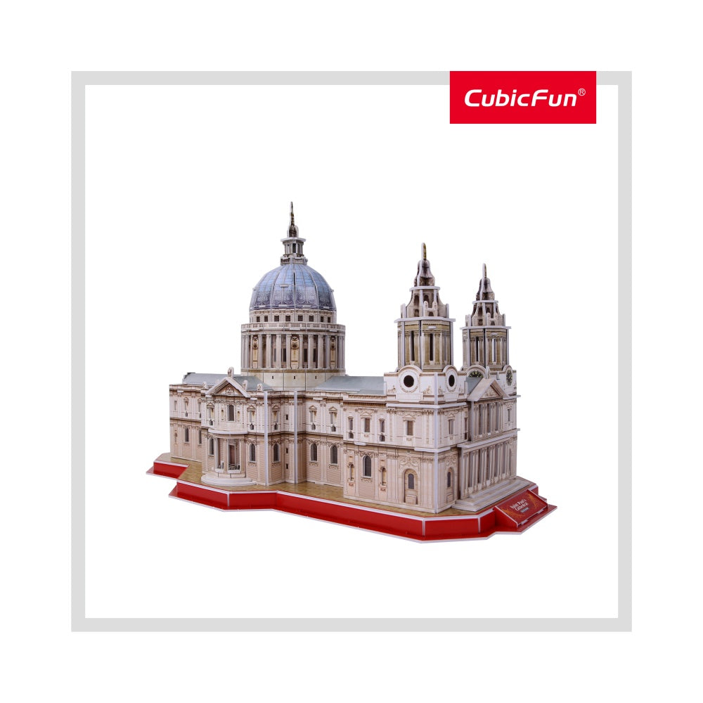 PUZZLE 3D + BROSURA - CATEDRALA ST. PAUL 107 PIESE - CUBICFUN (CUDS0991H) - Libelula Vesela - Jucarii