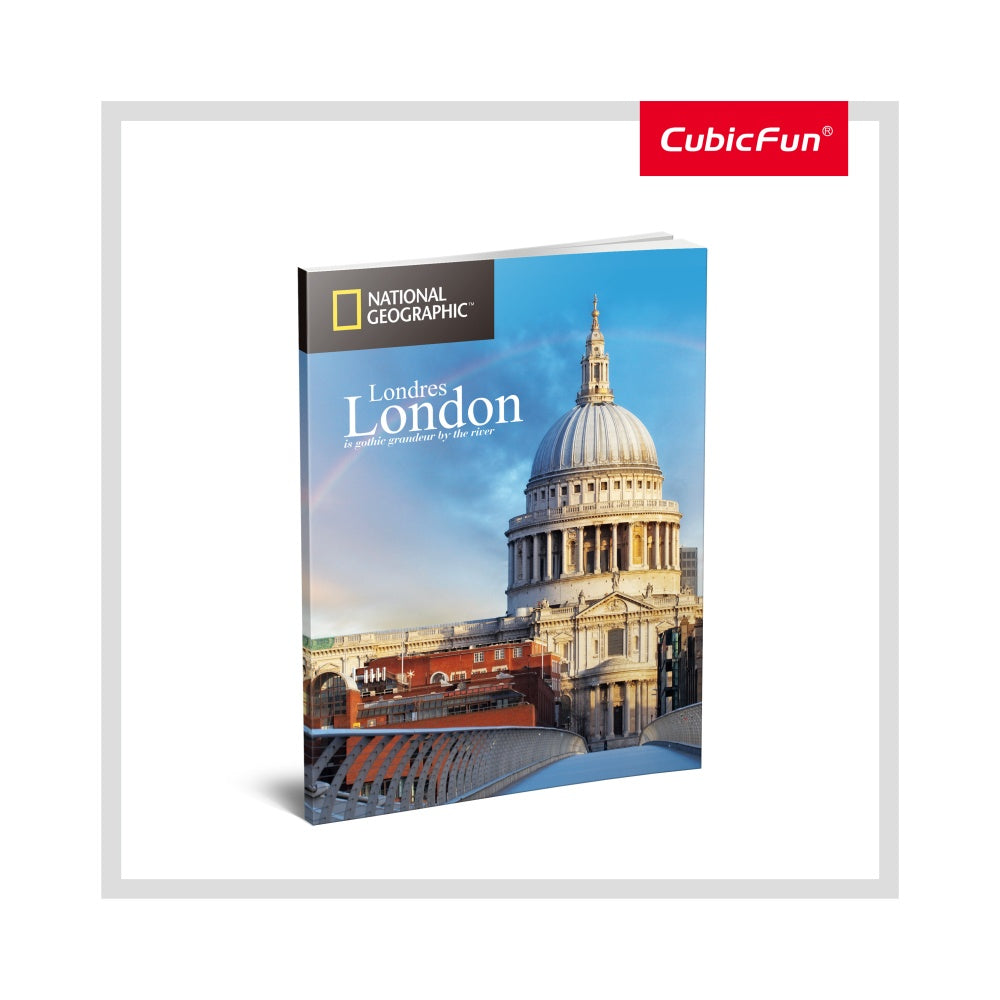 PUZZLE 3D + BROSURA - CATEDRALA ST. PAUL 107 PIESE - CUBICFUN (CUDS0991H) - Libelula Vesela - Jucarii