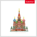 PUZZLE 3D+BROSURA-MOSCOVA 224 PIESE - CUBICFUN (CUDS0999H) - Libelula Vesela - Jucarii