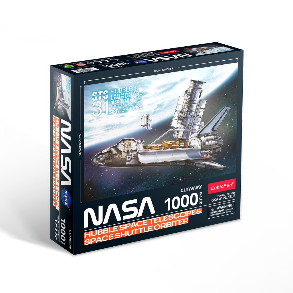 CUBIC FUN - PUZZLE NASA - HUBBLE SPACE TELESCOPE, 1000 PIESE - CUBIC FUN (CUDS1030h) - Libelula Vesela - Jucarii