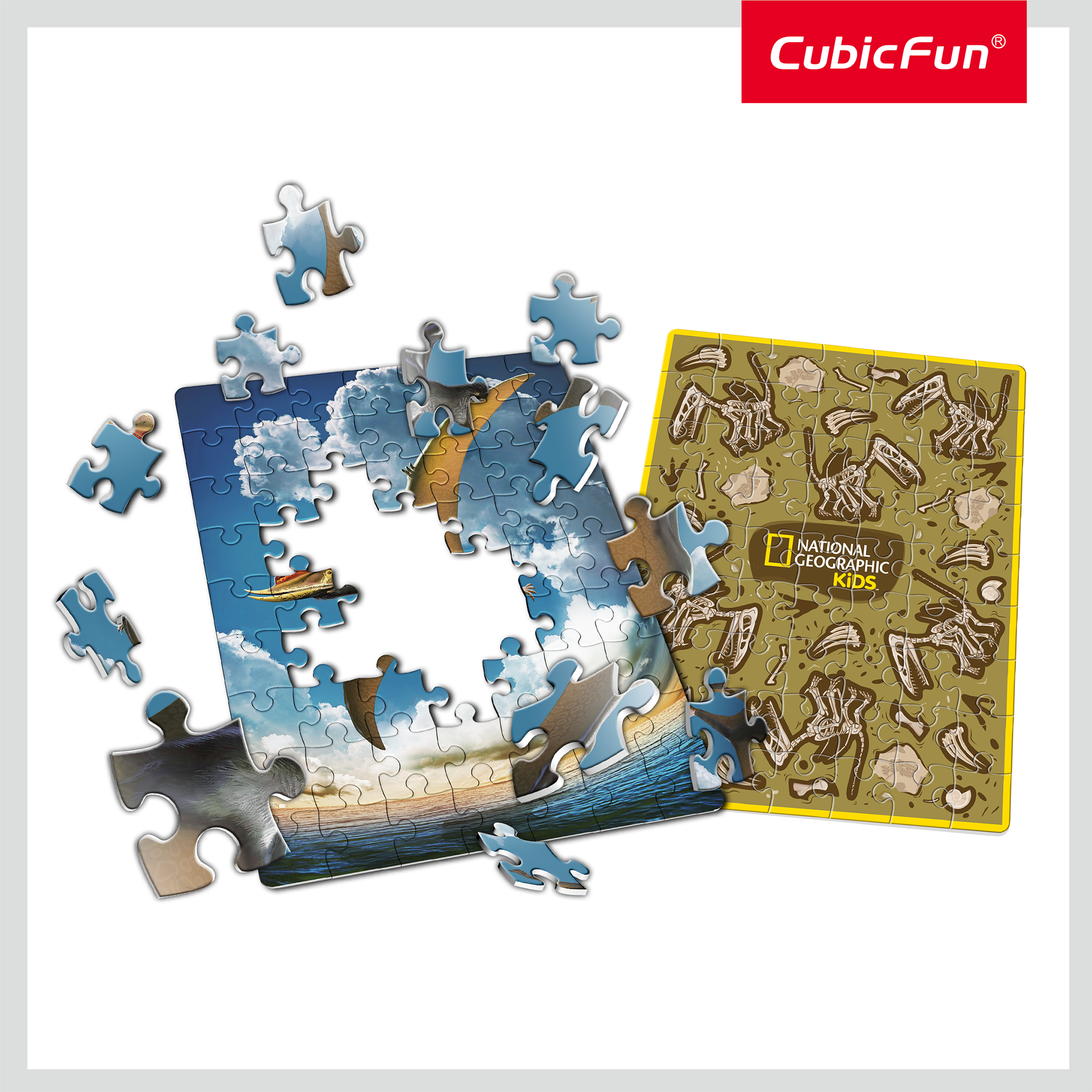 CUBIC FUN - PUZZLE IN CUTIE PTEROSAUR 63 PIESE - CUBIC FUN (CUDS1044h) - Libelula Vesela - Jucarii