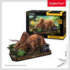 CUBIC FUN - PUZZLE 3D TRICERATOPS 44 PIESE - CUBIC FUN (CUDS1052h) - Libelula Vesela - Jucarii