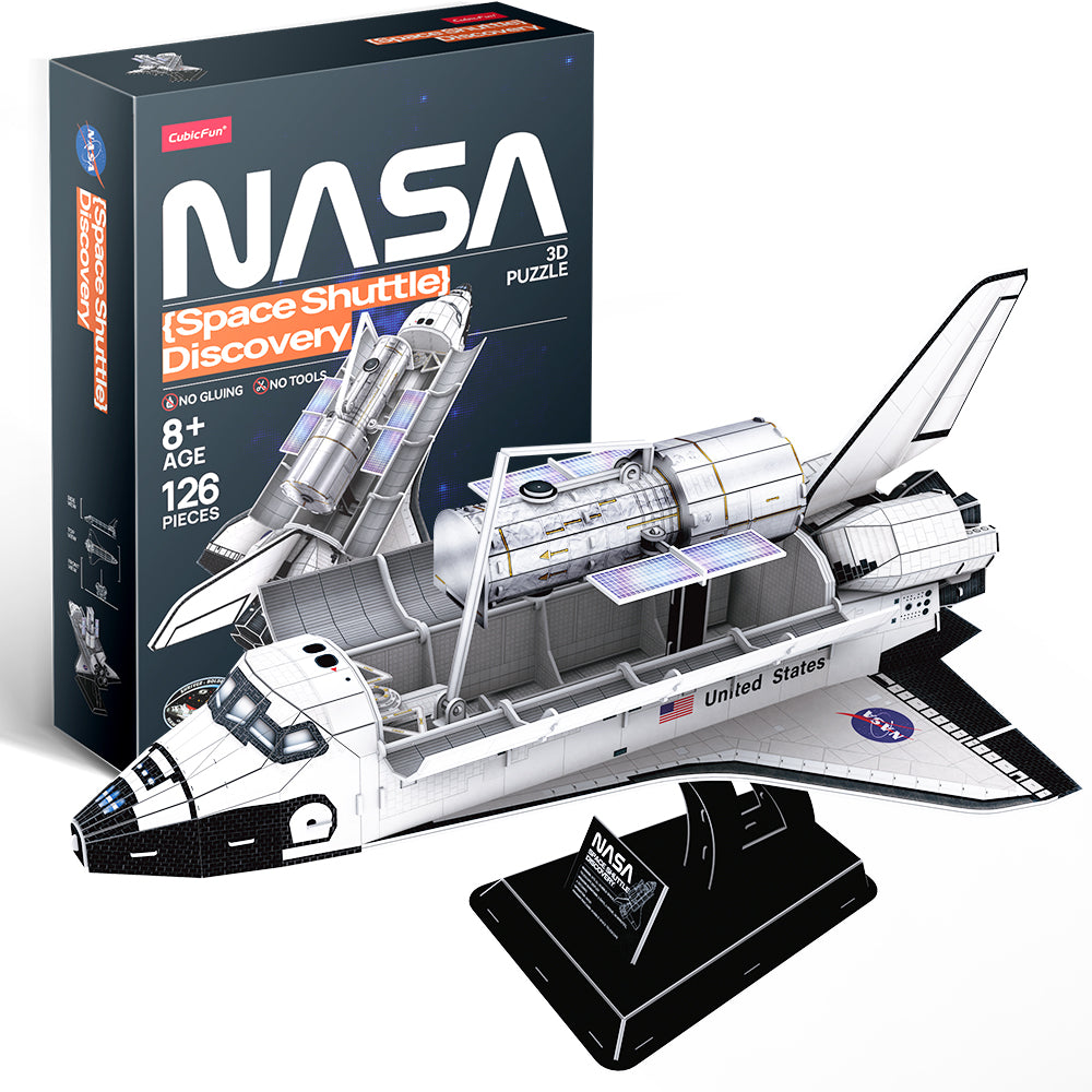 CUBIC FUN - PUZZLE 3D NASA - NAVETA SPATIALA DISCOVERY 126 PIESE - CUBIC FUN (CUDS1057h) - Libelula Vesela - Jucarii