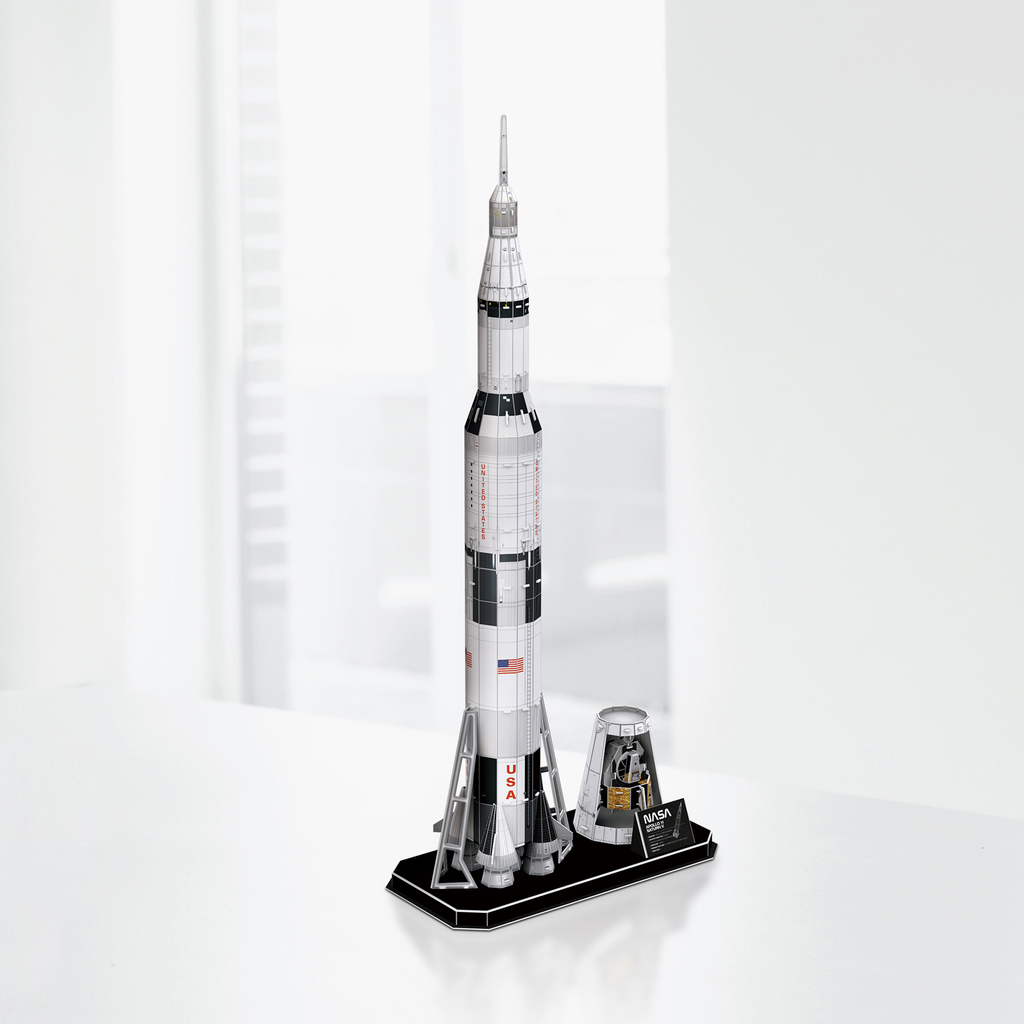 CUBIC FUN - PUZZLE 3D NASA - APOLLO SATURN V 136 PIESE - CUBIC FUN (CUDS1059h) - Libelula Vesela - Jucarii