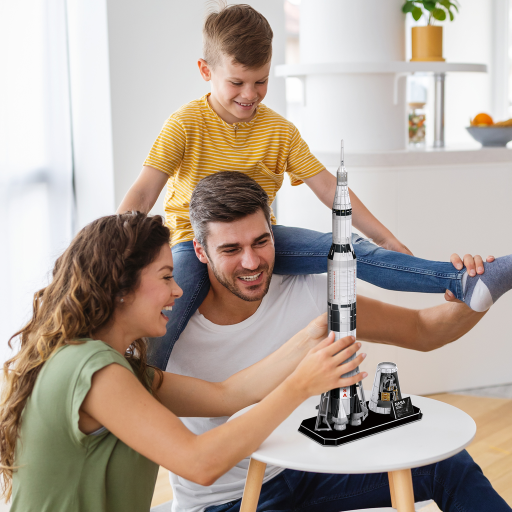 CUBIC FUN - PUZZLE 3D NASA - APOLLO SATURN V 136 PIESE - CUBIC FUN (CUDS1059h) - Libelula Vesela - Jucarii