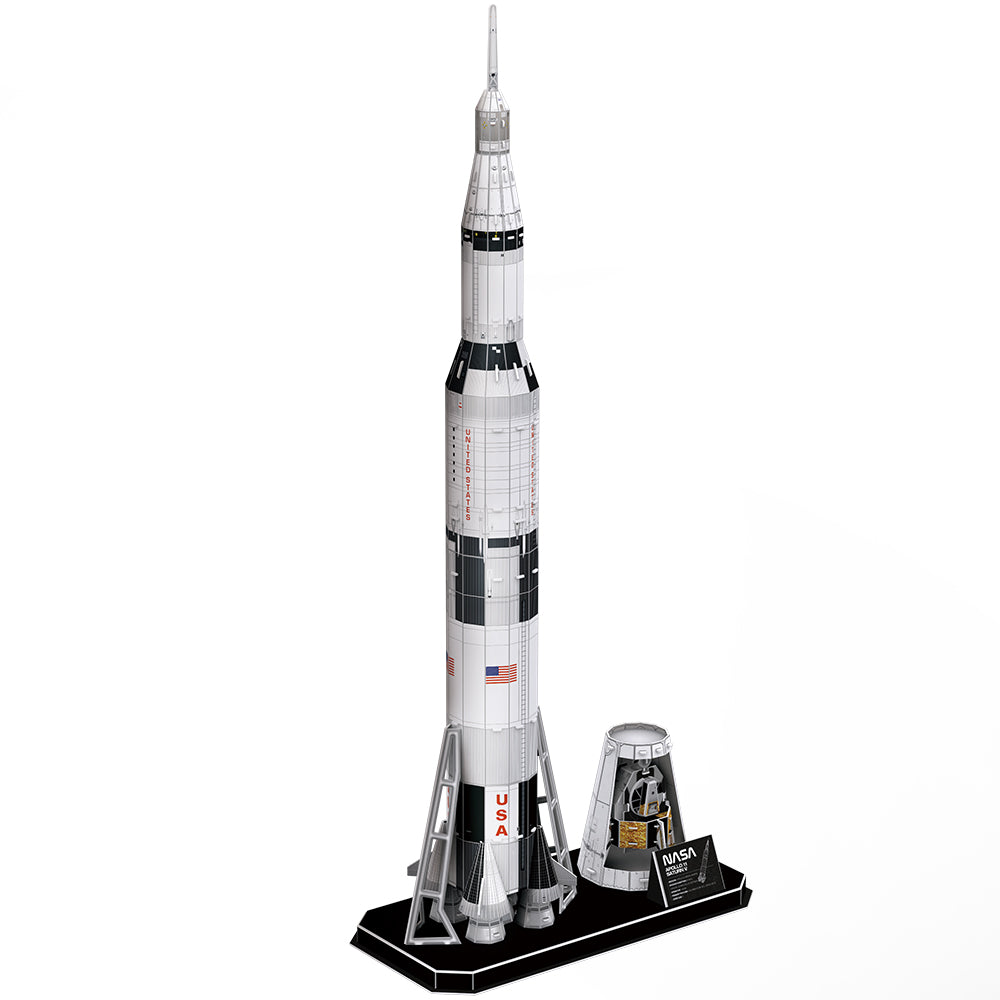 CUBIC FUN - PUZZLE 3D NASA - APOLLO SATURN V 136 PIESE - CUBIC FUN (CUDS1059h) - Libelula Vesela - Jucarii
