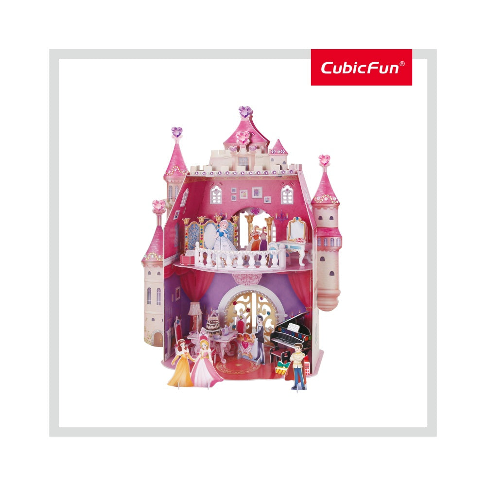 PUZZLE 3D + STICKERE ANIVERSAREA PRINTESEI 95 PIESE - CUBICFUN (CUE1622H) - Libelula Vesela - Jucarii