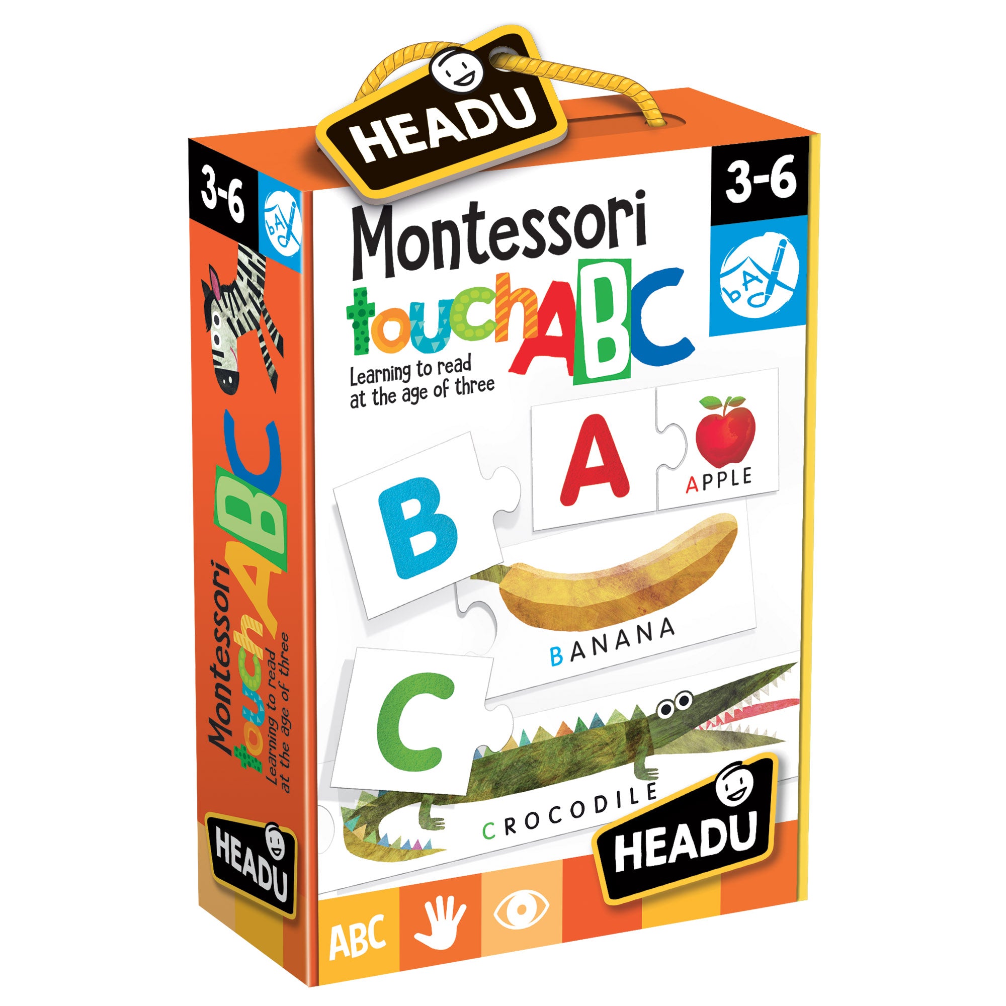 JOC TACTIL MONTESSORI ABC - HEADU (HE20942) - Libelula Vesela - Jucarii