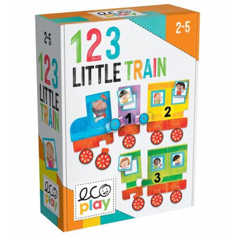 HEADU ECOPLAY - PUZZLE MICUL TREN 123 - HEADU (HE28566) - Libelula Vesela - Jucarii