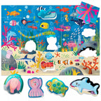 HEADU ECOPLAY - PUZZLE ANIMALUTE IN OCEAN - HEADU (HE29563) - Libelula Vesela - Jucarii