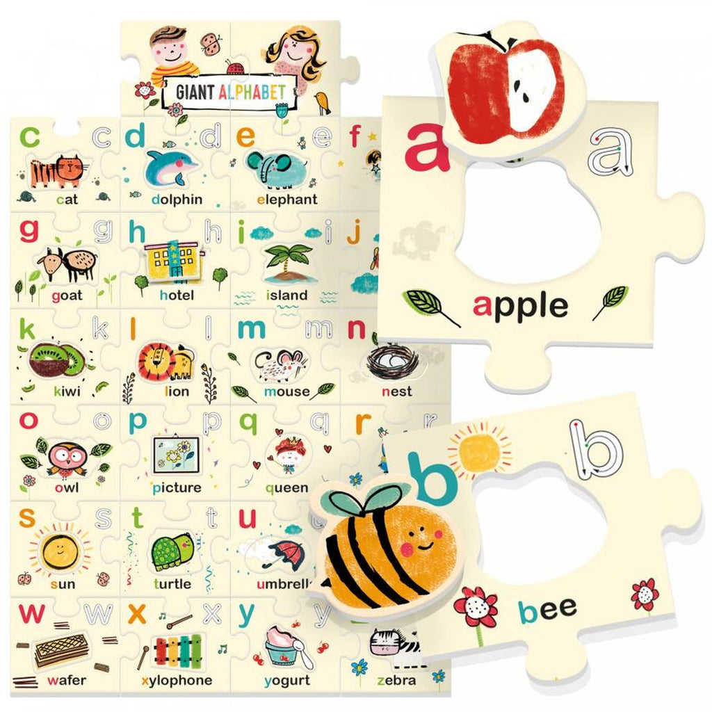 HEADU ECOPLAY - PUZZLE MARE ALFABETUL IN ENGLEZA - HEADU (HE29808) - Libelula Vesela - Jucarii