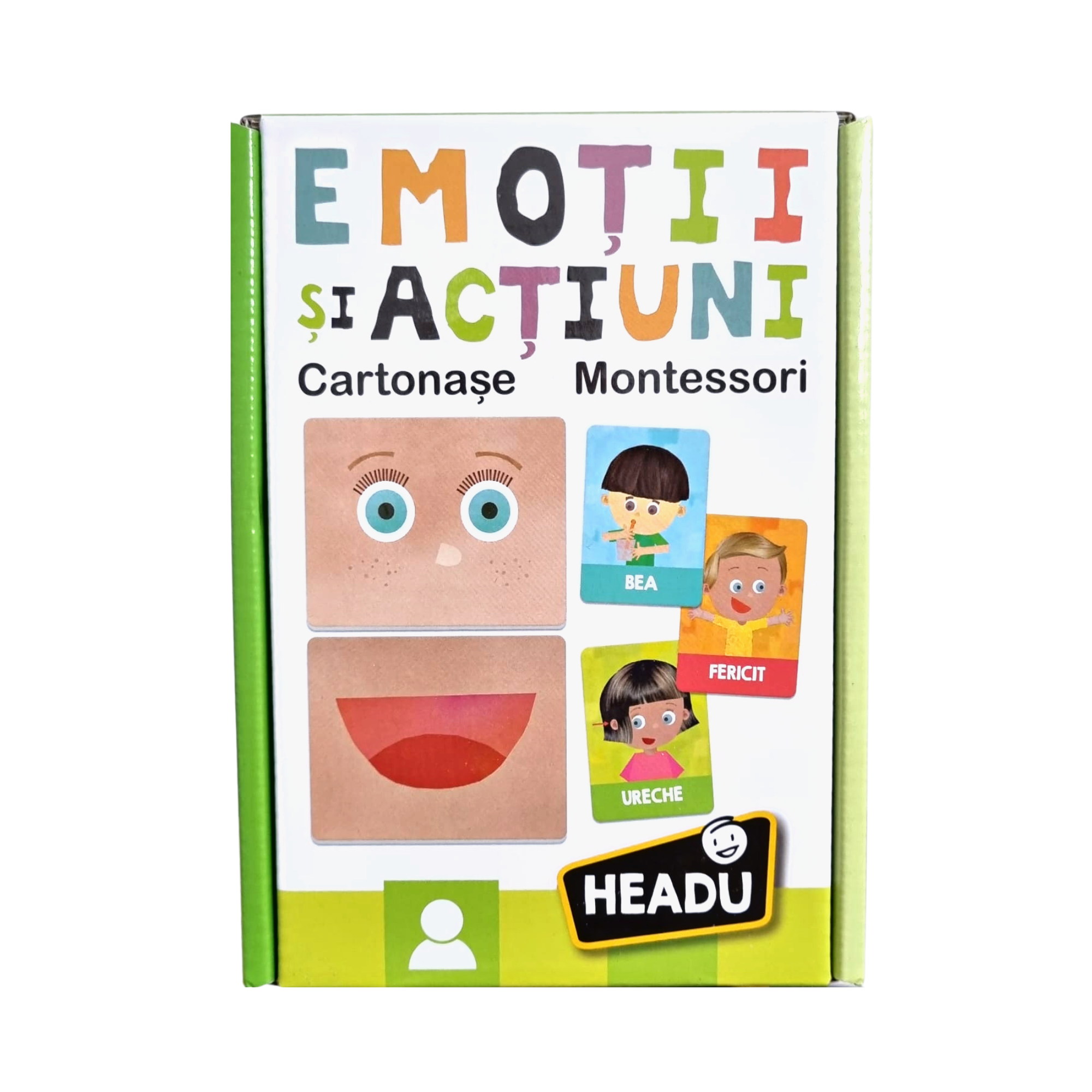 HEADU MONTESSORI - CARTI EMOTII SI ACTIUNI IN ROMANA - HEADU (HE53139) - Libelula Vesela - Jucarii