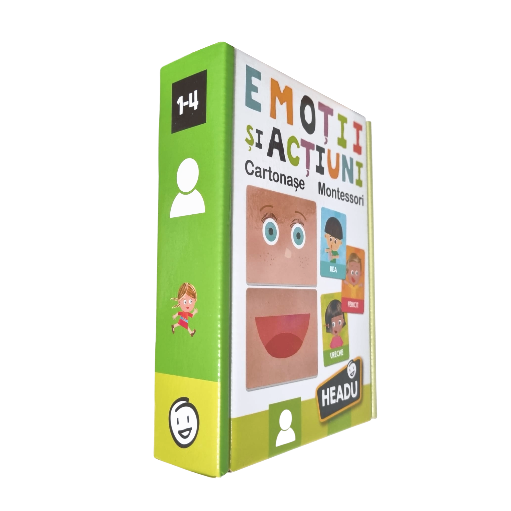 HEADU MONTESSORI - CARTI EMOTII SI ACTIUNI IN ROMANA - HEADU (HE53139) - Libelula Vesela - Jucarii