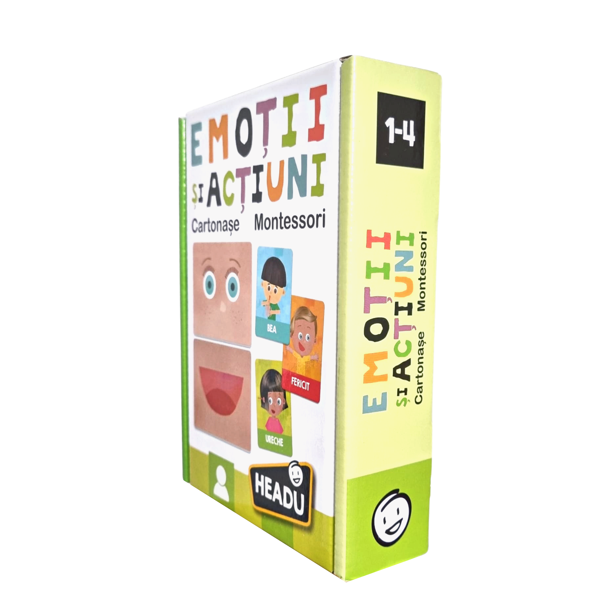 HEADU MONTESSORI - CARTI EMOTII SI ACTIUNI IN ROMANA - HEADU (HE53139) - Libelula Vesela - Jucarii