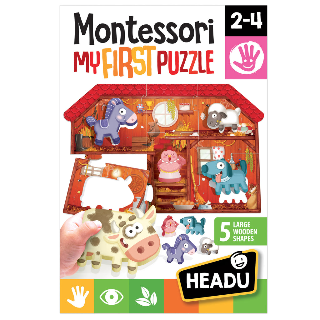 MONTESSORI PRIMUL MEU PUZZLE - FERMA - HEADU (HE20140) - Libelula Vesela - Jucarii