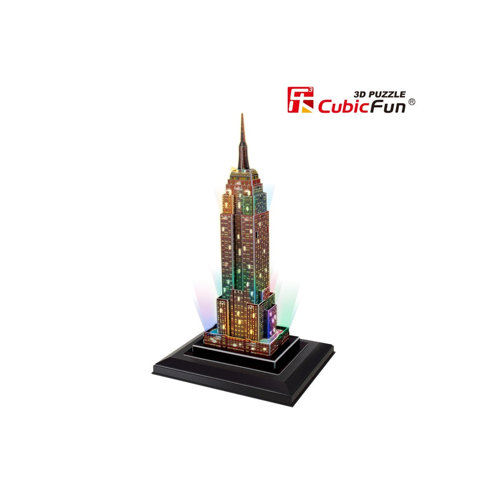 PUZZLE 3D LED EMPIRE STATE BUILDING 38 PIESE - CUBICFUN (CUL503H) - Libelula Vesela - Jucarii