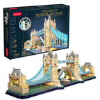CUBIC FUN - PUZZLE 3D LED TOWER BRIDGE 222 PIESE - CUBIC FUN (CUL531h) - Libelula Vesela - Jucarii