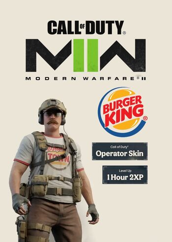 CALL OF DUTY: MODERN WARFARE II - BURGER KING OPERATOR SKIN + 1 HOUR 2XP (DLC) - PC - OFFICIAL WEBSITE - MULTILANGUAGE - ROW - Libelula Vesela - Jocuri video