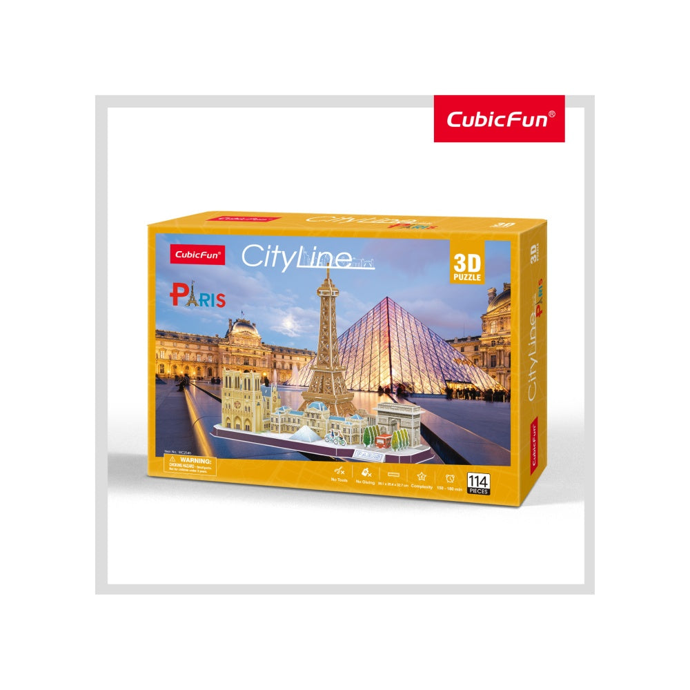 PUZZLE 3D PARIS 114 PIESE - CUBICFUN (CUMC254H) - Libelula Vesela - Jucarii