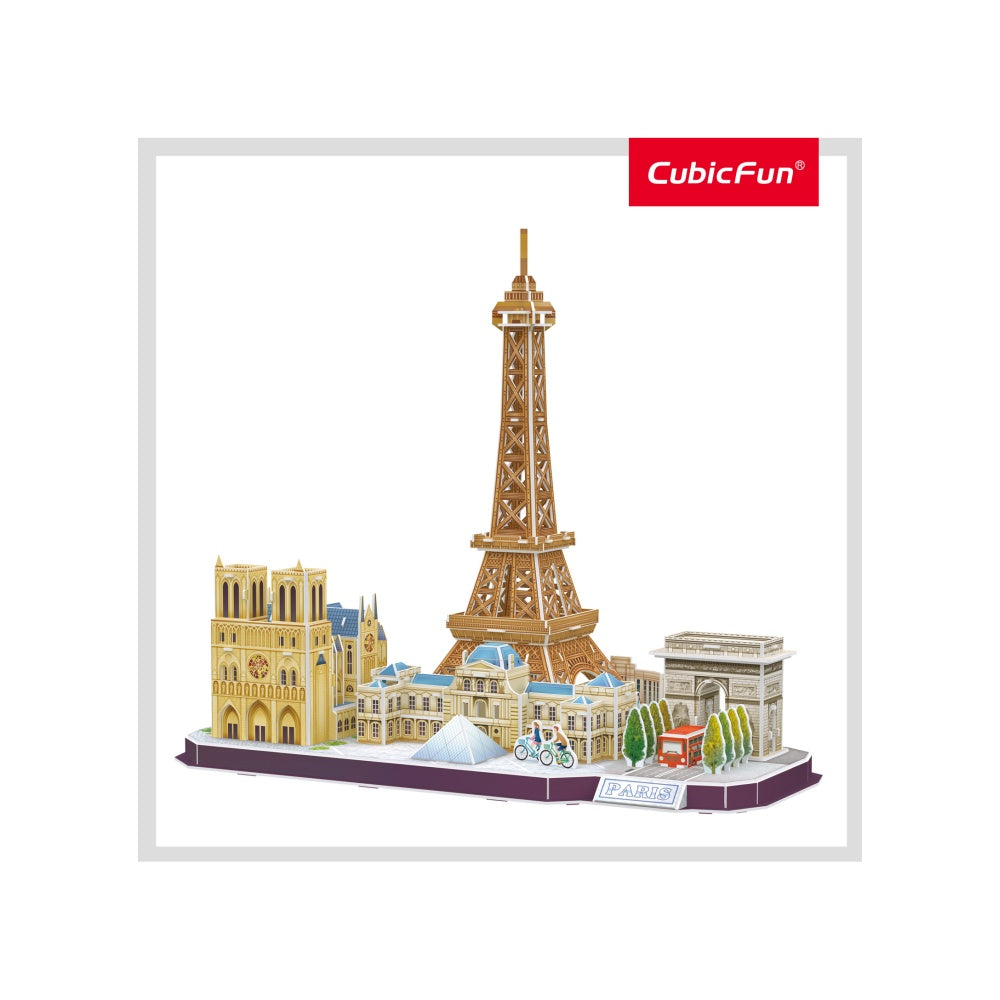 PUZZLE 3D PARIS 114 PIESE - CUBICFUN (CUMC254H) - Libelula Vesela - Jucarii