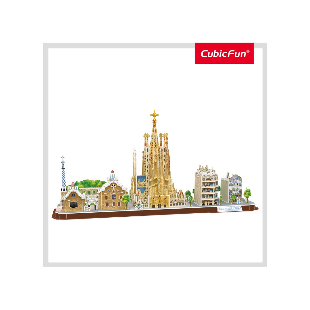 PUZZLE 3D BARCELONA 186 PIESE - CUBICFUN (CUMC256H) - Libelula Vesela - Jucarii