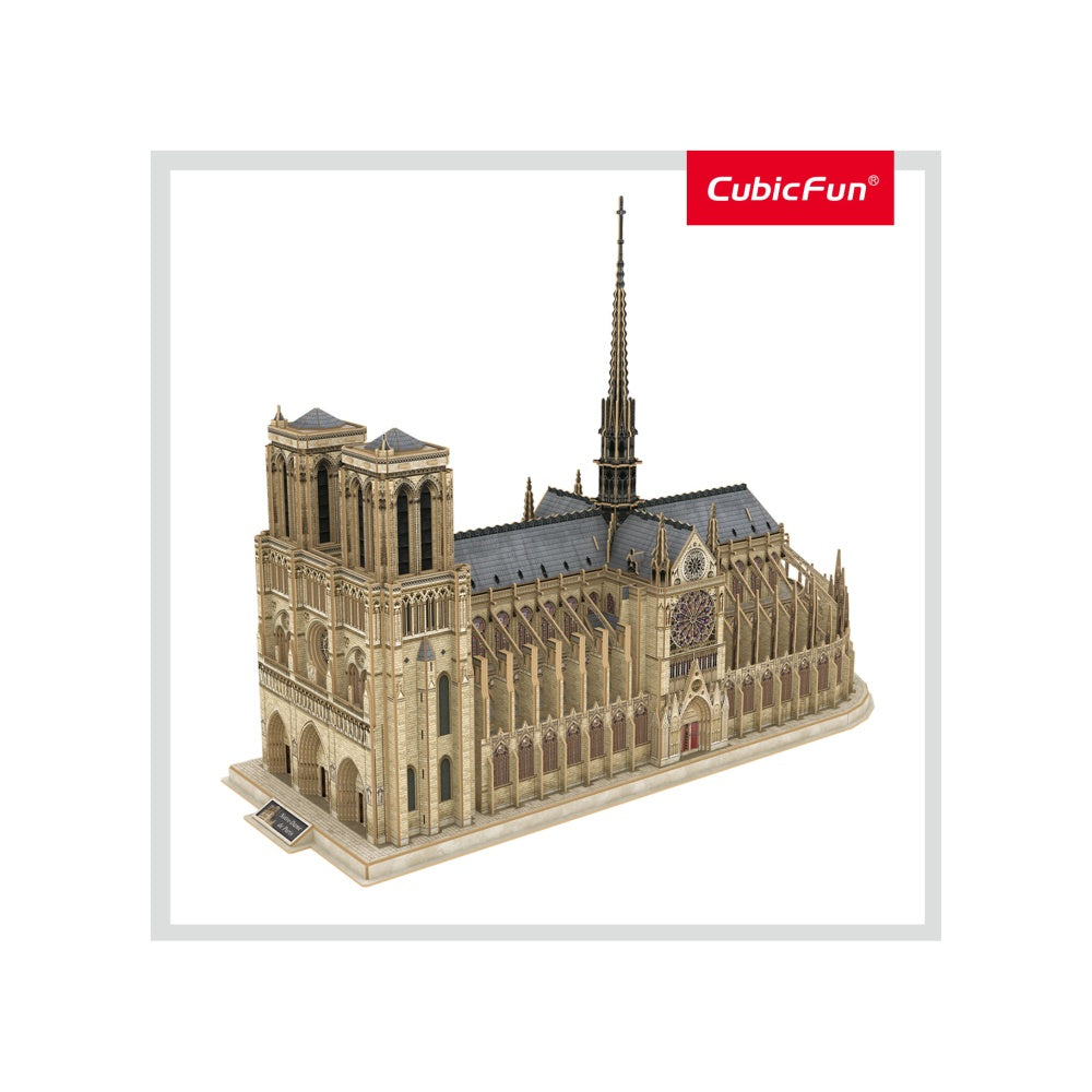 PUZZLE 3D NOTRE DAME (NIVEL COMPLEX 293 PIESE)  - CUBICFUN (CUMC260H) - Libelula Vesela - Jucarii
