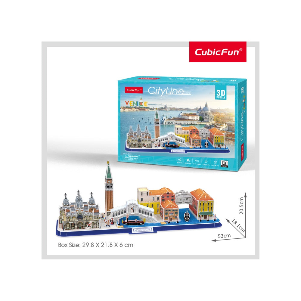 PUZZLE 3D VENETIA 126 PIESE - CUBICFUN (CUMC269H) - Libelula Vesela - Jucarii