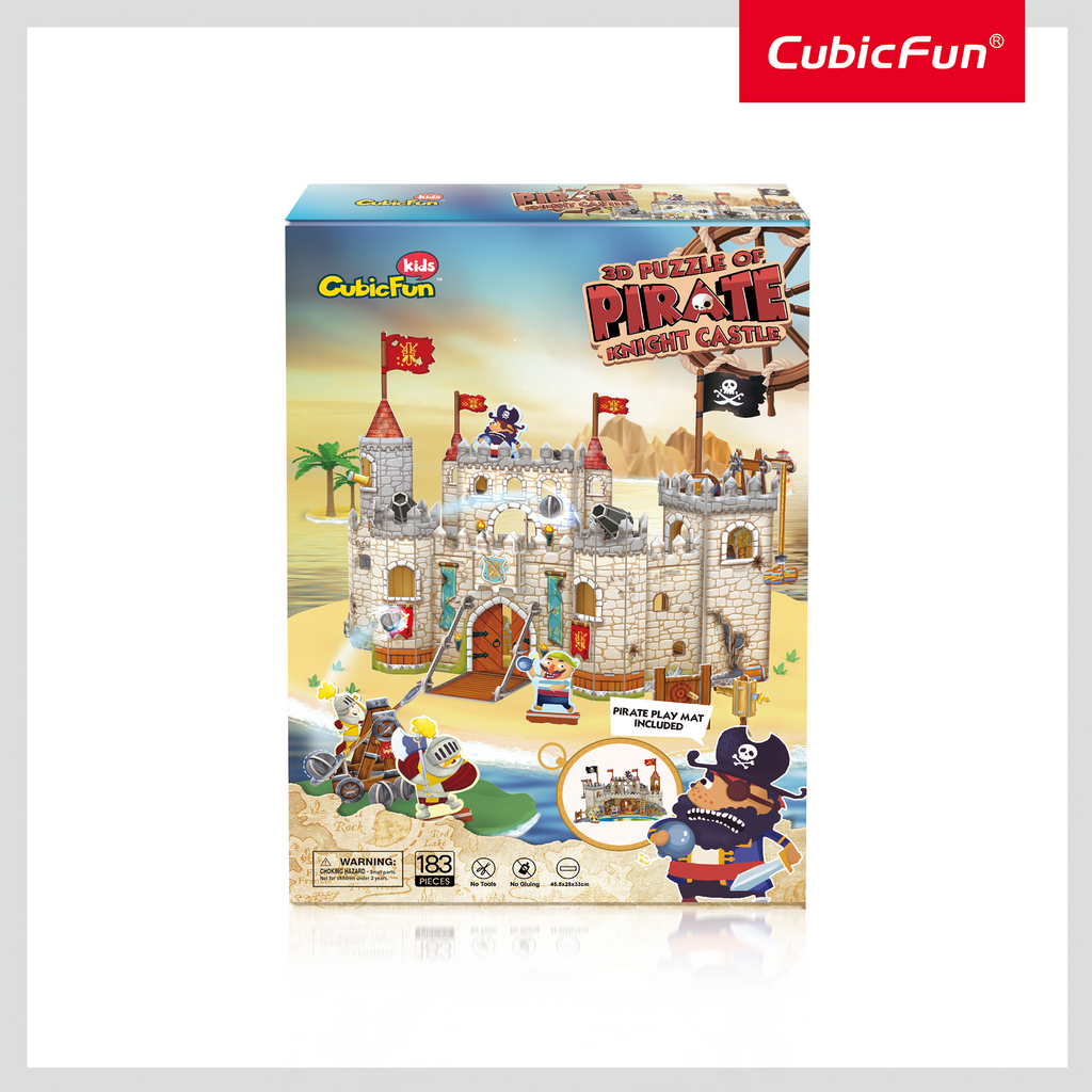 CUBIC FUN - PUZZLE 3D CASTELUL PIRATILOR 183 PIESE - CUBIC FUN (CUP833h) - Libelula Vesela - Jucarii