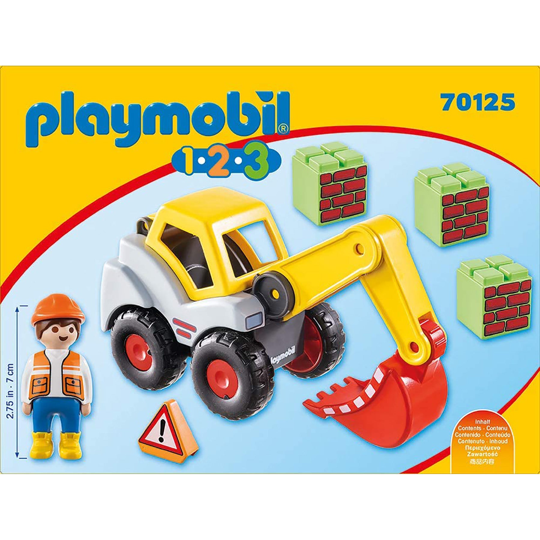 EXCAVATOR CU BRAT MOBIL - PLAYMOBIL 1.2.3 (PM70125) - Libelula Vesela - Jucarii