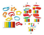 SET 6 BUCATI PLASTILINA CU FORME - GLOBO KIDEA (GL40394) - Libelula Vesela - Jucarii