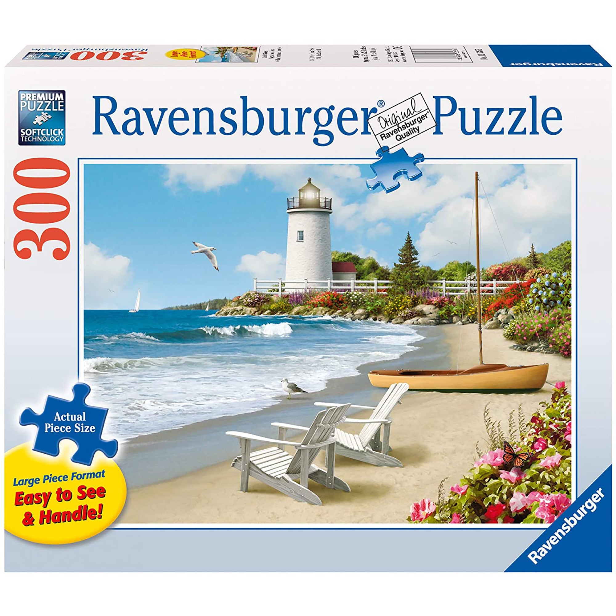 PUZZLE PLAJA, 300 PIESE - RAVENSBURGER (RVSPA13535) - Libelula Vesela - Jucarii